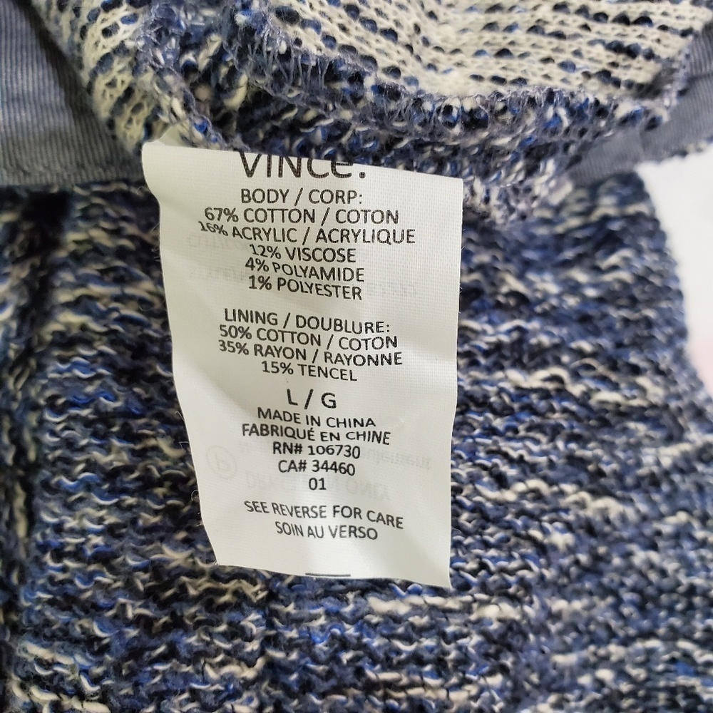 Vince Boucle Knit Rolled Sleeve Shift Dress - Picture 8 of 8